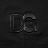 Dolce &amp; Gabbana Herren-T-Shirt mit schwarzem Logo-Patch aus Baumwolle und Rundhalsausschnitt