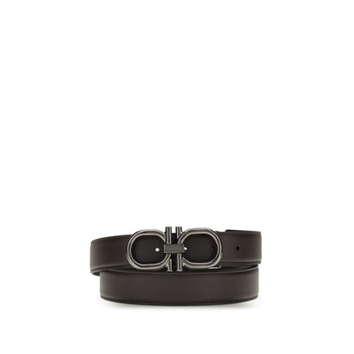 Ferragamo Brown Calf Leather Bos Taurus Regular Belt