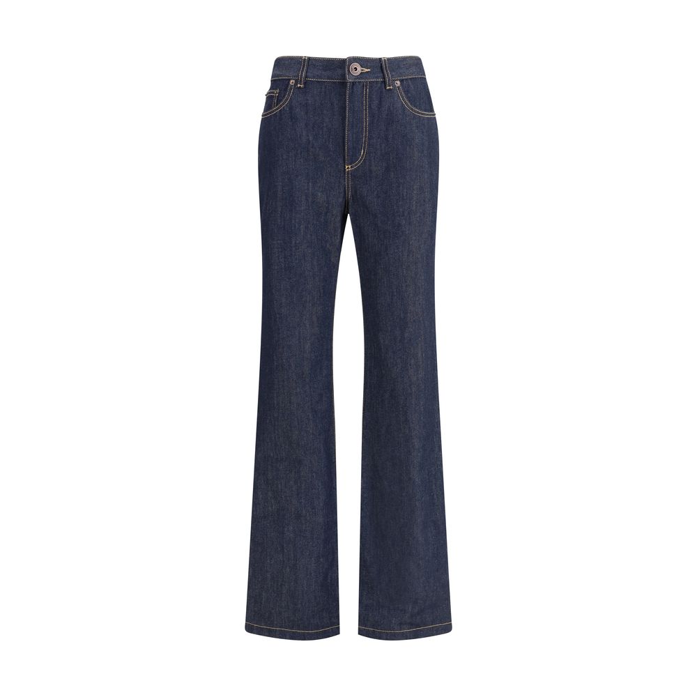 Alexander McQueen Jeans aus blauer Baumwolle mit geradem Bein