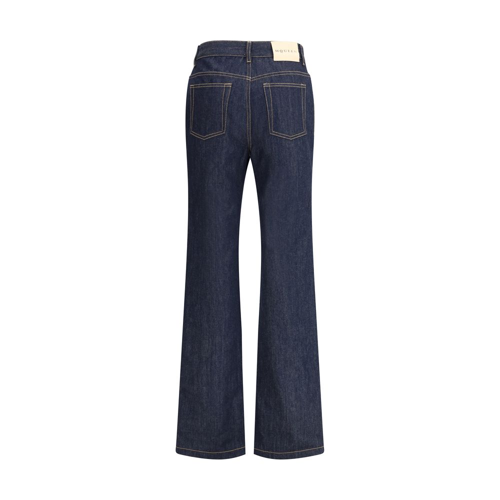 Alexander McQueen Jeans aus blauer Baumwolle mit geradem Bein