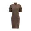 Jacquemus Brown Merino Wool Casual Dress