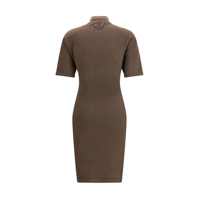 Jacquemus Brown Merino Wool Casual Dress