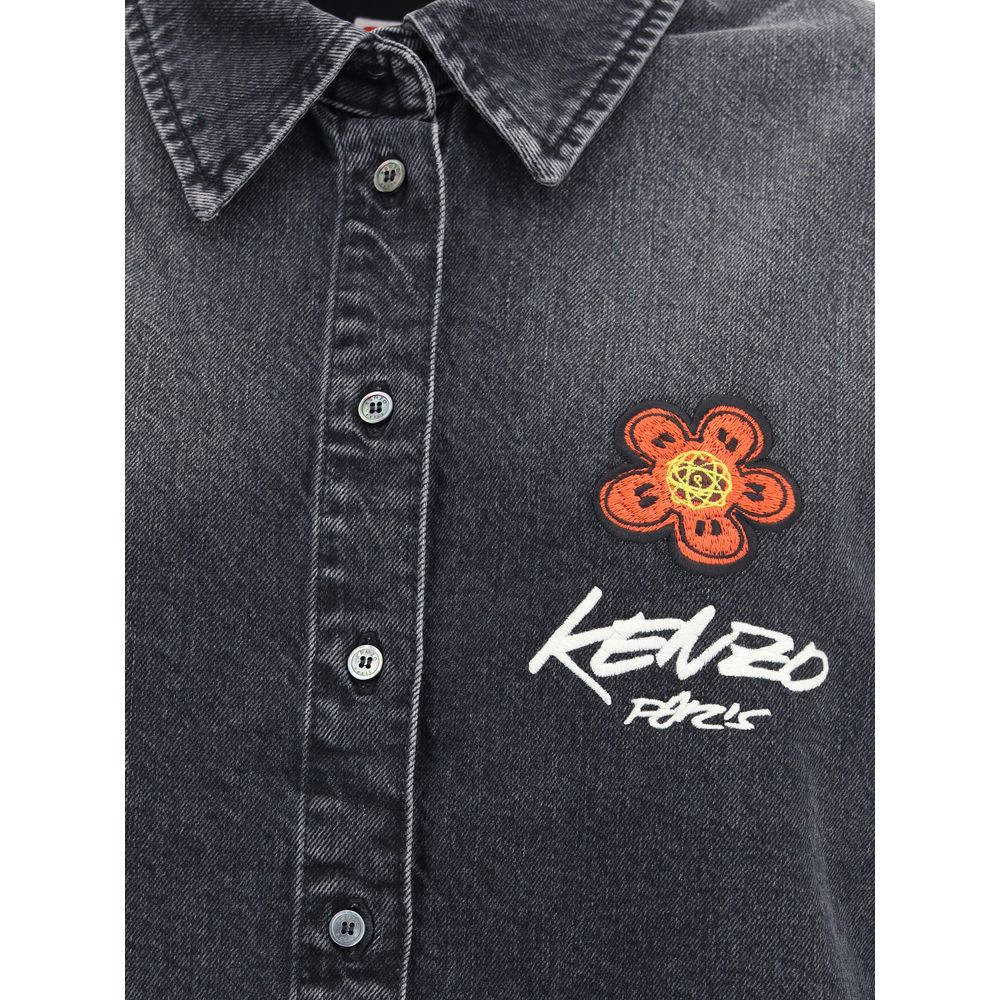 Kenzo Schwarzes Jeanshemd