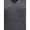 Brunello Cucinelli Gray Wool Long Sleeve T-Shirt
