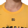 Dolce & Gabbana Yellow Secret Graden Floral Cotton CrewNeck T-shirt