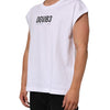 Dolce & Gabbana White Cotton Sleeveless Printed Tank T-shirt
