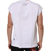 Dolce & Gabbana White Cotton Sleeveless Printed Tank T-shirt