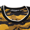 Dolce & Gabbana Multicolor Leopard Palm Leaf Men Crew Neck T-shirt
