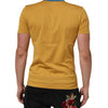 Dolce & Gabbana Yellow Logo Crew Neck Short Sleeves T-shirt