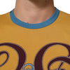 Dolce & Gabbana Yellow Logo Crew Neck Short Sleeves T-shirt