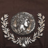 Dolce & Gabbana Brown Coin Laurel Print Men Crew Neck T-shirt