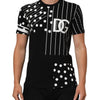 Dolce & Gabbana Black Cotton Polka Dots Round Neck T-shirt