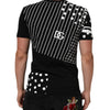 Dolce & Gabbana Black Cotton Polka Dots Round Neck T-shirt