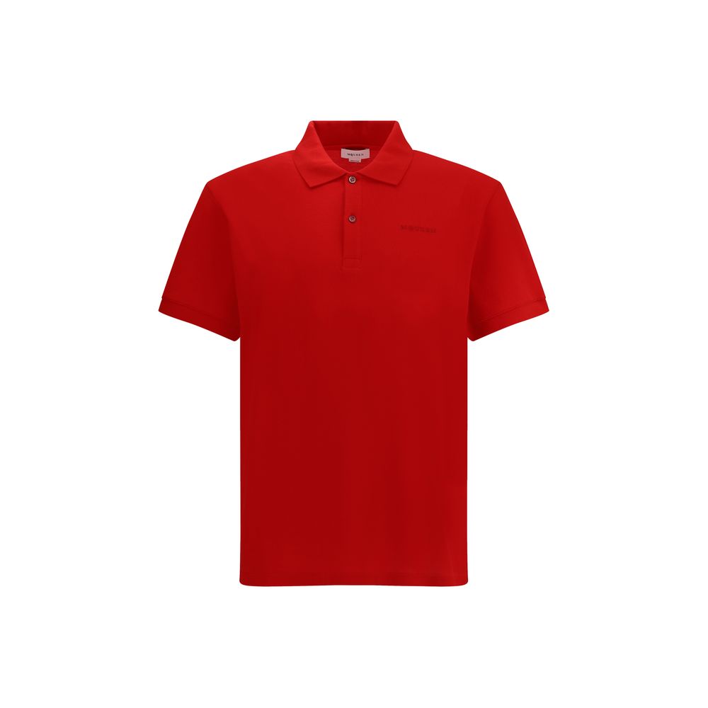 Rotes Baumwoll-Polohemd von Alexander McQueen