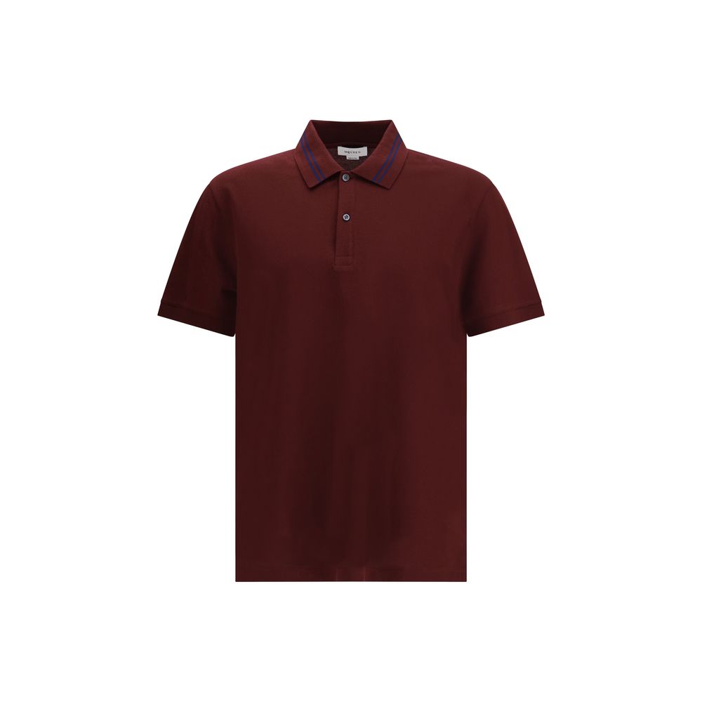 Alexander McQueen Bordeaux Baumwoll-Polohemd