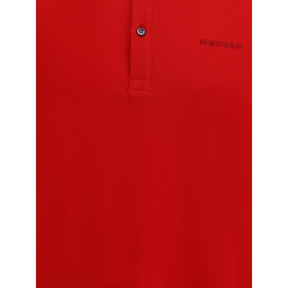 Rotes Baumwoll-Polohemd von Alexander McQueen