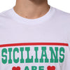 Dolce & Gabbana White Graphic Print Cotton Crew Neck T-shirt