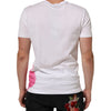 Dolce & Gabbana White Graphic Print Cotton Crew Neck T-shirt