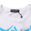 Dolce & Gabbana White Graphic Print Cotton Crew Neck T-shirt
