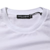 Dolce & Gabbana White Cotton Logo Patch Crew Neck  T-shirt