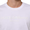 Dolce & Gabbana White Cotton Crew Neck Short Sleeves T-shirt
