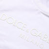 Dolce & Gabbana White Cotton Crew Neck Short Sleeves T-shirt