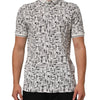 Dolce & Gabbana White Musical Print Collared Polo T-shirt
