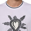 Dolce & Gabbana White Sacred Heart Short Sleeve Men T-shirt