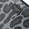 Dolce & Gabbana Multicolor Leopard Jacquard Logo Plaque Document Briefcase Bag