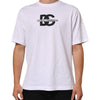 Dolce & Gabbana White Logo Print Cotton Crew Neck Men T-shirt