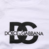 Dolce & Gabbana White Logo Print Cotton Crew Neck Men T-shirt