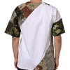 Dolce &amp; Gabbana Weißes Camouflage-Patchwork-Herren-Baumwoll-T-Shirt