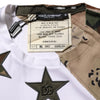 Dolce &amp; Gabbana Weißes Camouflage-Patchwork-Herren-Baumwoll-T-Shirt