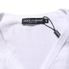 Dolce & Gabbana White Cotton V-Neck Short Sleeves T-shirt