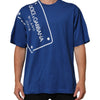 Dolce & Gabbana Blue Logo Print Cotton Crew Neck Men T-shirt