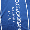 Dolce & Gabbana Blue Logo Print Cotton Crew Neck Men T-shirt