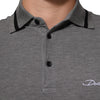 Dolce &amp; Gabbana graues Polo-Shirt mit Logostickerei und Kragen