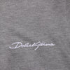 Dolce &amp; Gabbana graues Polo-Shirt mit Logostickerei und Kragen