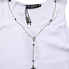 Dolce &amp; Gabbana Tanktop mit weißer Baumwollkette