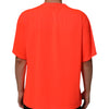 Dolce & Gabbana Neon Orange Polyester Men Crew Neck T-shirt
