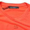 Dolce & Gabbana Neon Orange Polyester Men Crew Neck T-shirt