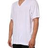 Dolce & Gabbana White Cotton V-Neck Short Sleeves T-shirt