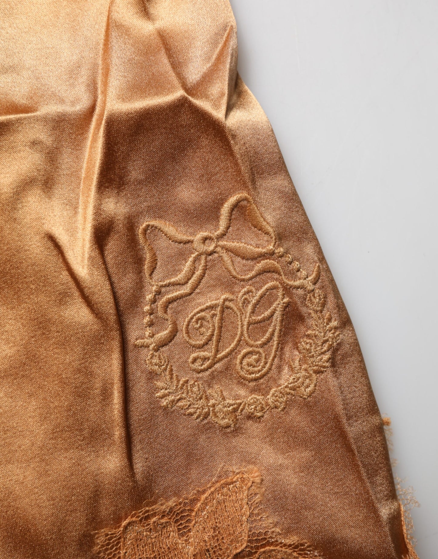 Dolce &amp; Gabbana braunes Tanktop aus Seidensatin mit Blumenmuster