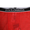 Dolce &amp; Gabbana rote Logo-Spitzen-Midihose Unterwäsche
