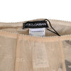 Dolce & Gabbana Beige Nylon Stretch Logo Lace Leggings Underwear