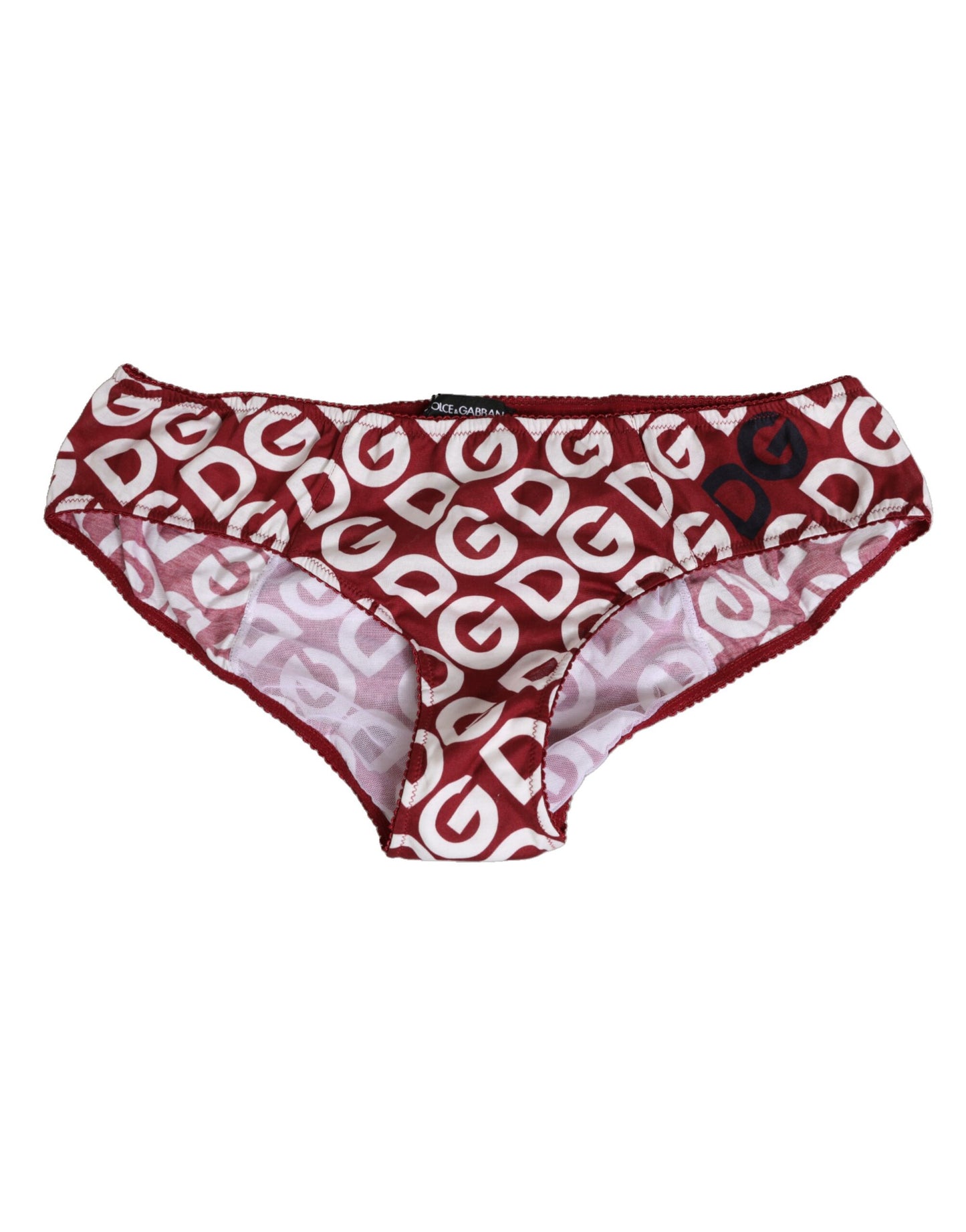 Dolce &amp; Gabbana Bordeaux DG Logo Slip Bottom Slip Unterwäsche