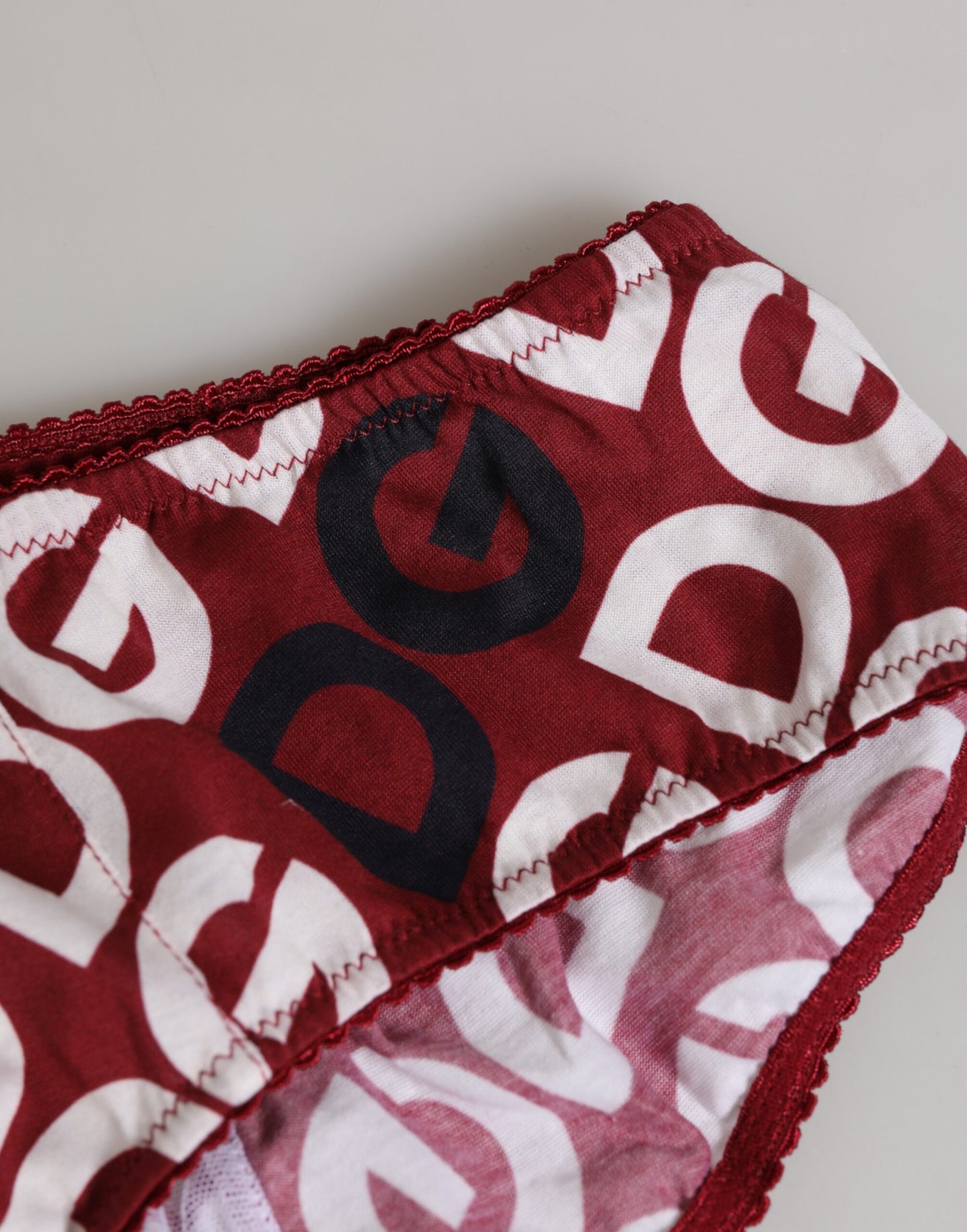 Dolce &amp; Gabbana Bordeaux DG Logo Slip Bottom Slip Unterwäsche