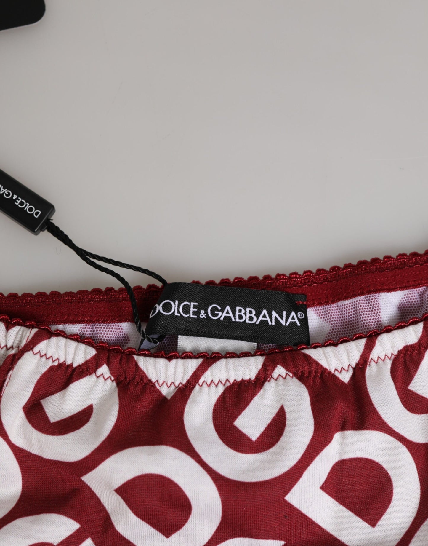 Dolce &amp; Gabbana Bordeaux DG Logo Slip Bottom Slip Unterwäsche