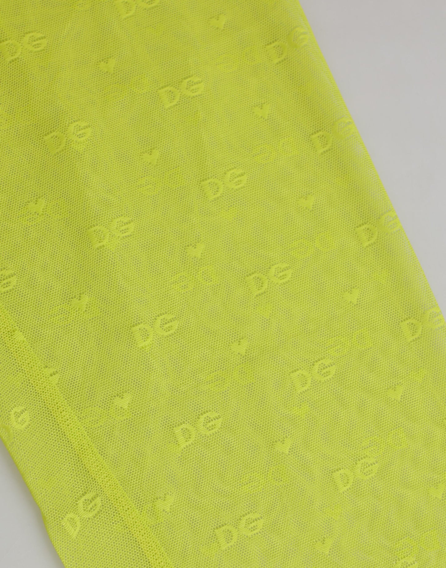 Dolce &amp; Gabbana Leggings in Neongrün mit Logo-Spitze aus Nylon, Unterwäsche
