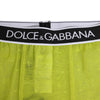 Dolce & Gabbana Neon Green Nylon Logo Lace Leggings Pants Underwear